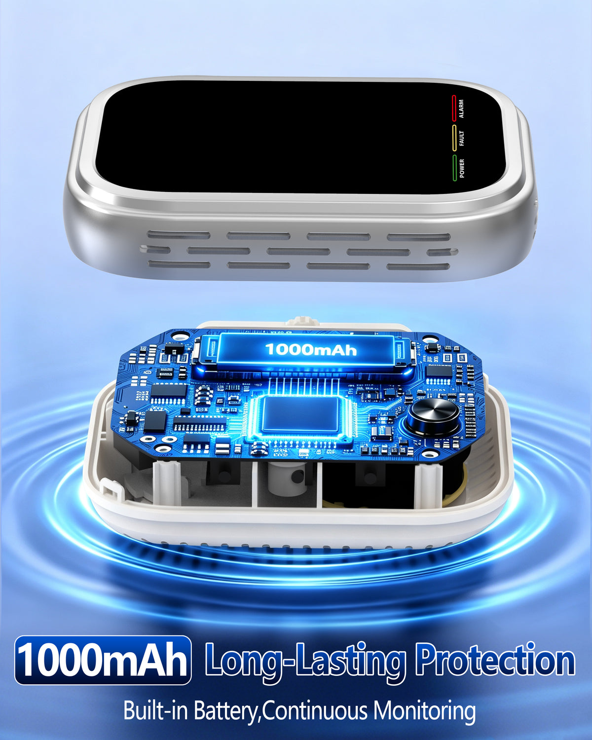 Radon Detector for Home and Basement, ±10% Accuracy, 6H First Reading, 3-in-1 Radon, Temp & Humidity, 3.5-in IPS Display, Wall Plug-In & Magnetic Mount, Audible & Visual Alerts, 385-Day History
